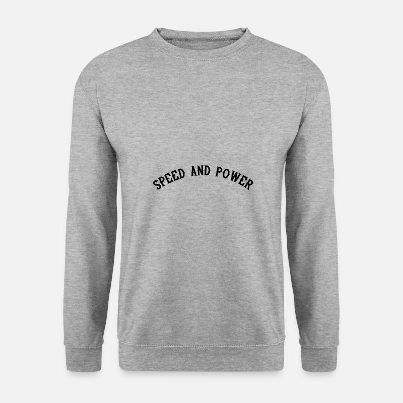 Speed and power - Unisex Pullover - Weißgrau meliert