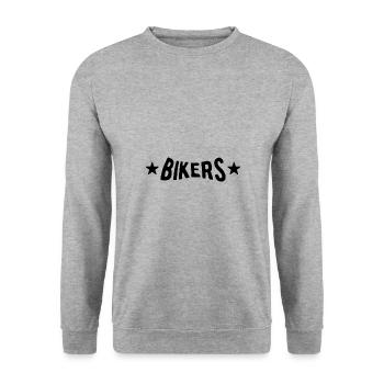 Bikers - Unisex Sweatshirt - salt & pepper - Front - Alina (178cm) & Michal (187cm)