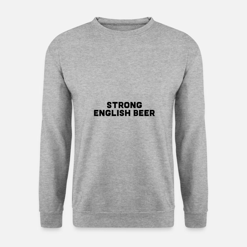Strong English Beer - Unisex Pullover - Weißgrau meliert