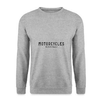 Motorcycles Build and Repair - Unisex Sweatshirt - salt & pepper - Front - Alina (178cm) & Michal (187cm)