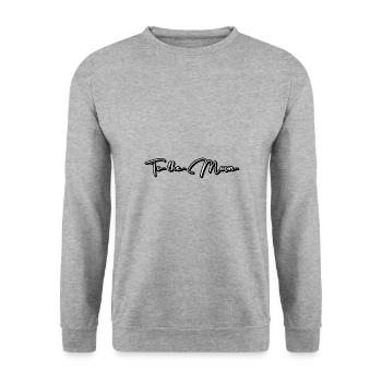 To the moon - Unisex Sweatshirt - salt & pepper - Front - Alina (178cm) & Michal (187cm)