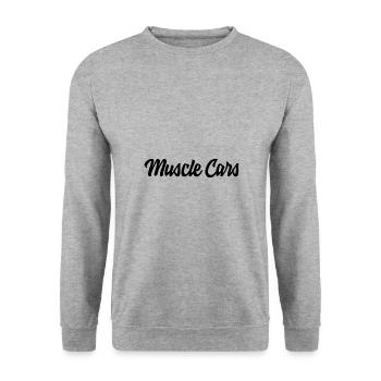 Muscle Cars - Unisex Sweatshirt - salt & pepper - Front - Alina (178cm) & Michal (187cm)