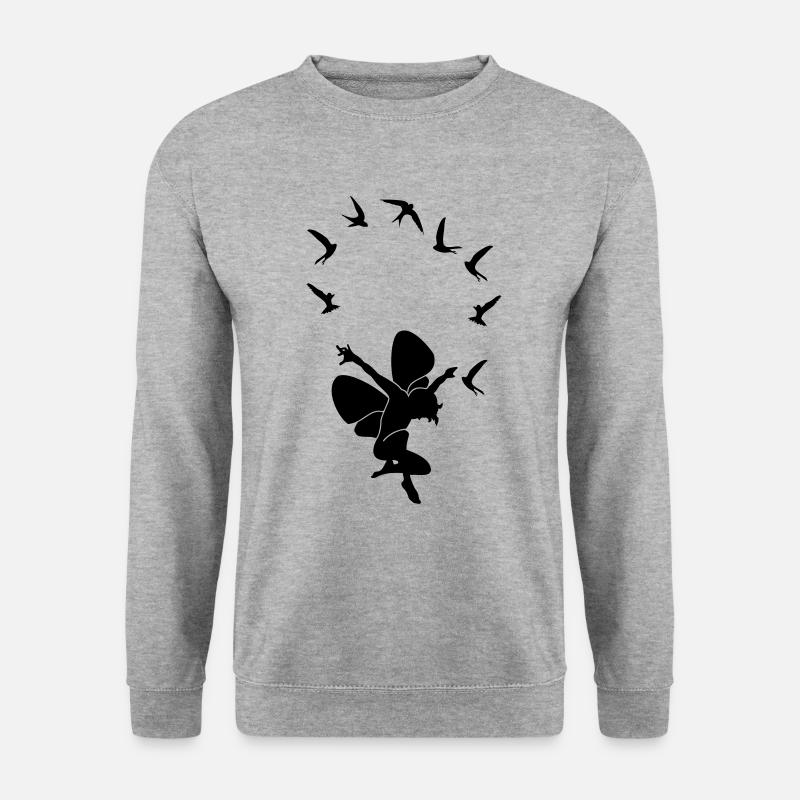 Mauersegler / swifts (1c) - Unisex Pullover - Weißgrau meliert