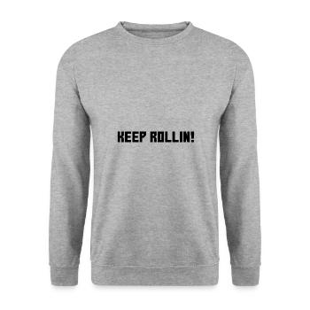 Keep Rollin - Unisex Sweatshirt - salt & pepper - Front - Alina (178cm) & Michal (187cm)