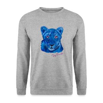 Blue lioness - Unisex Sweatshirt - salt & pepper - Front - Alina (178cm) & Michal (187cm)