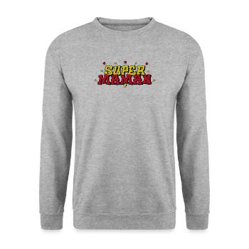Super Mom Heart Stars - Unisex Sweatshirt - salt & pepper - Front - Alina (178cm) & Michal (187cm)