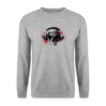 SKULL ART 2022 3 - Sweat-shirt Unisexe - gris chiné - Devant - Alina (178cm) & Michal (187cm)