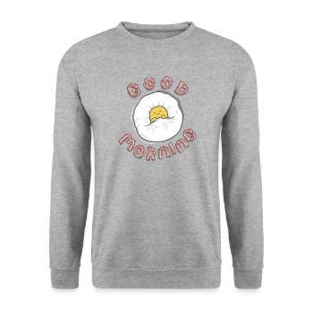 Good Morning - Unisex Sweatshirt - salt & pepper - Front - Alina (178cm) & Michal (187cm)