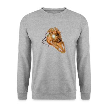 Mad Dead Horse - Sweat-shirt Unisexe - gris chiné - Devant - Alina (178cm) & Michal (187cm)