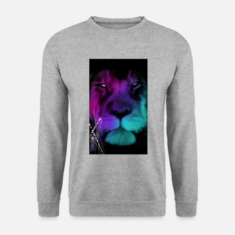 BlackBullLion - Unisex Pullover - Weißgrau meliert