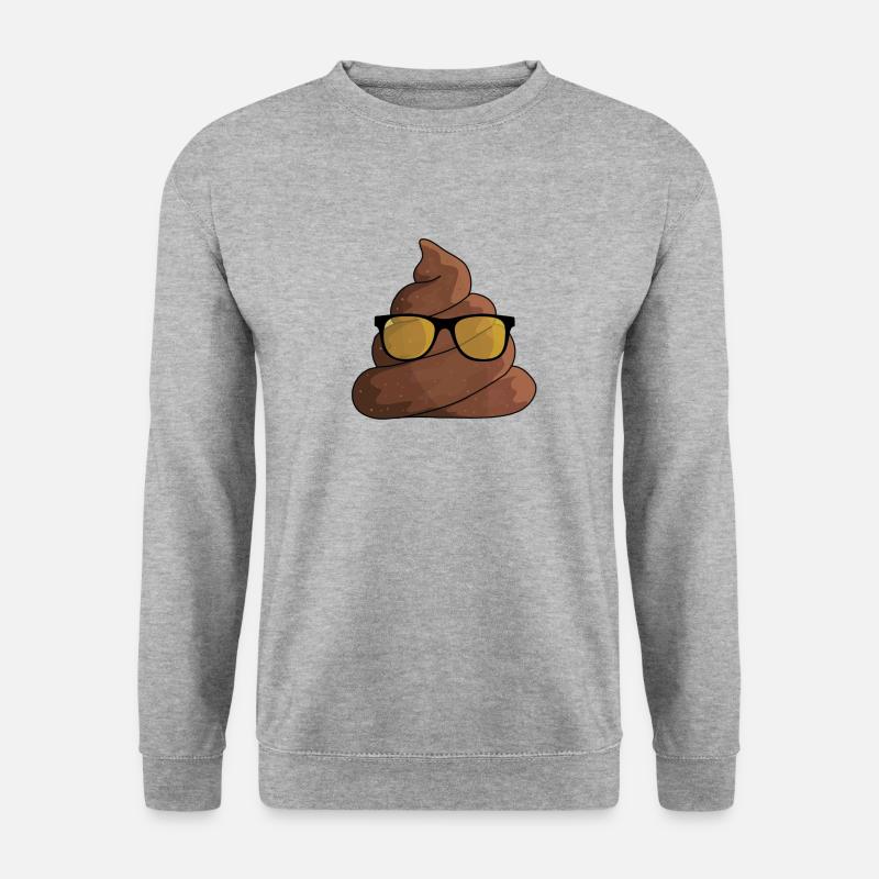 Cooles Häufchen mit Cooler Brille - Unisex Pullover - Weißgrau meliert