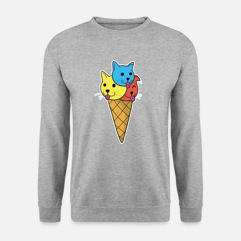 CAT ICE CREAM - Unisex Sweatshirt - salt & pepper