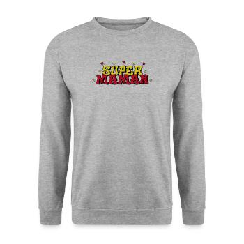 Super Mom Heart Stars - Unisex Sweatshirt - salt & pepper - Front - Alina (178cm) & Michal (187cm)