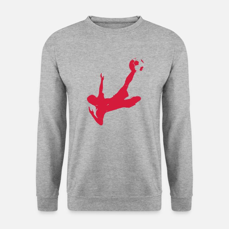 Soccer - Red - Unisex Pullover - Weißgrau meliert