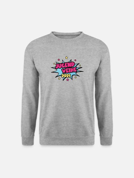 Jugend Weihe Feier Party 2025 Osten Jugendweihe - Unisex Pullover - Weißgrau meliert