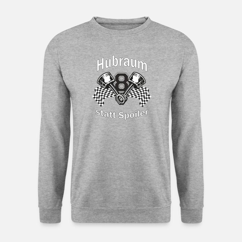 V8 displacement instead of spoiler - Unisex Sweatshirt - salt & pepper