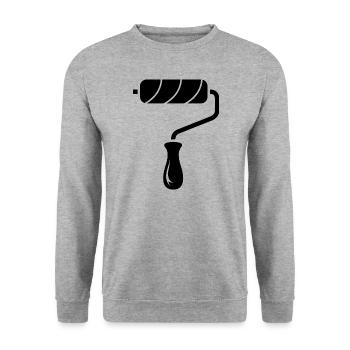 Painter Roll Painter Master Painter Symbol icon Roll - Unisex Sweatshirt - salt & pepper - Front - Alina (178cm) & Michal (187cm)