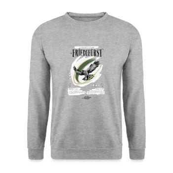 Friedefürst boulder - Unisex Pullover - Weißgrau meliert - Vorne - Alina (178cm) & Michal (187cm)