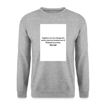 Motivating design. Number 5 - Unisex Sweatshirt - salt & pepper - Front - Alina (178cm) & Michal (187cm)