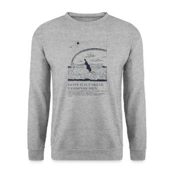 God's Promise - Unisex Sweatshirt - salt & pepper - Front - Alina (178cm) & Michal (187cm)