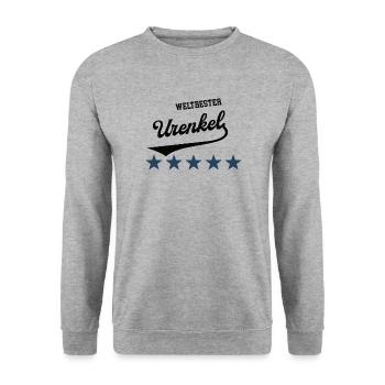 Ur Enkel Urenkel Jungen Ur-Enkel Ur-Enkelkind - Unisex Pullover - Weißgrau meliert - Vorne - Alina (178cm) & Michal (187cm)