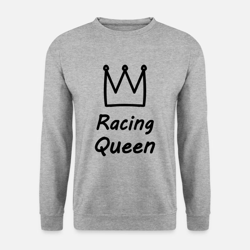 Die Rennfahrerin - Unisex Pullover - Weißgrau meliert