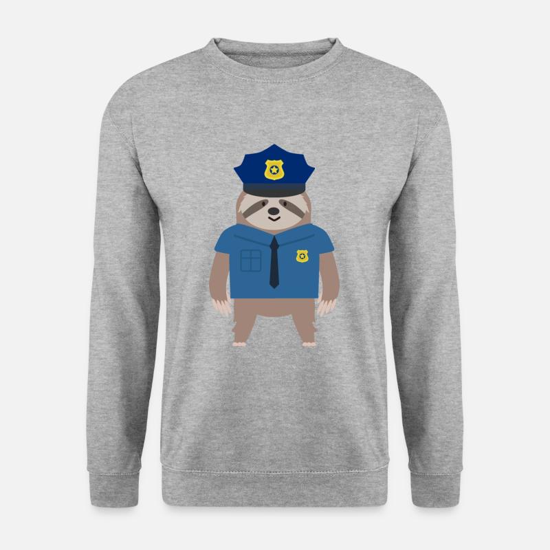 Polizei - Unisex Pullover - Weißgrau meliert