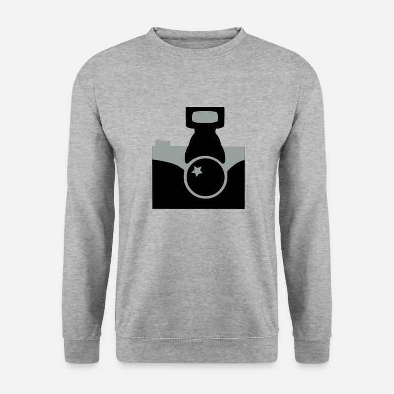 Kamera - Unisex Pullover - Weißgrau meliert