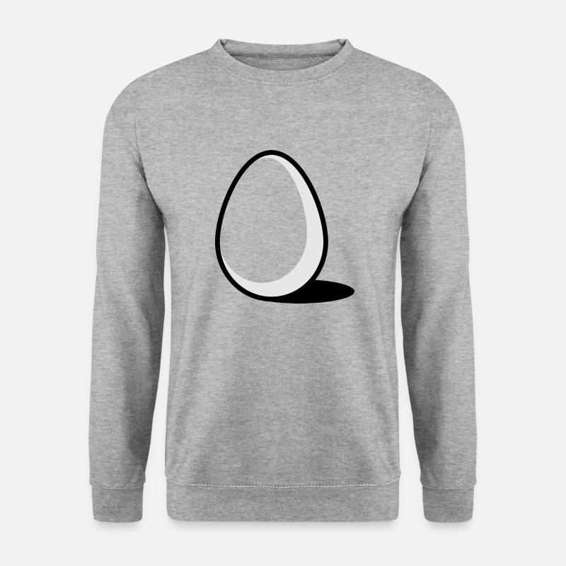 Ein Ei - Unisex Pullover - Weißgrau meliert