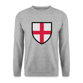 English coat of arms - blason Angleterre - England - Sweat-shirt Unisexe - gris chiné - Devant - Alina (178cm) & Michal (187cm)