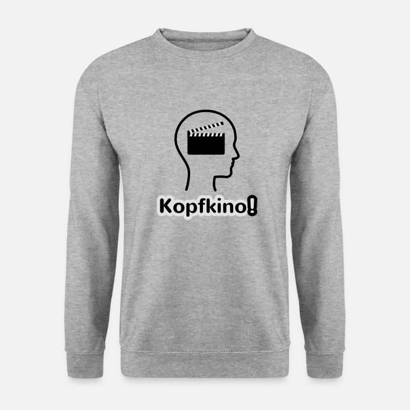 Kopfkino - Unisex Pullover - Weißgrau meliert