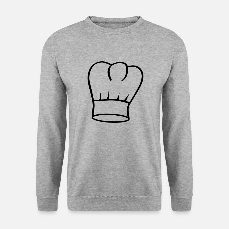 Kochmütze - Unisex Pullover - Weißgrau meliert
