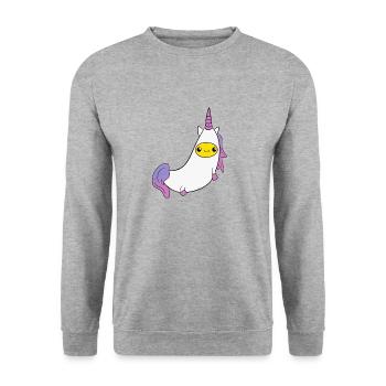 Banana Unicorn - banana unicorn - Unisex Sweatshirt - salt & pepper - Front - Alina (178cm) & Michal (187cm)
