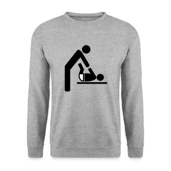 baby - Unisex Pullover - Weißgrau meliert - Vorne - Alina (178cm) & Michal (187cm)