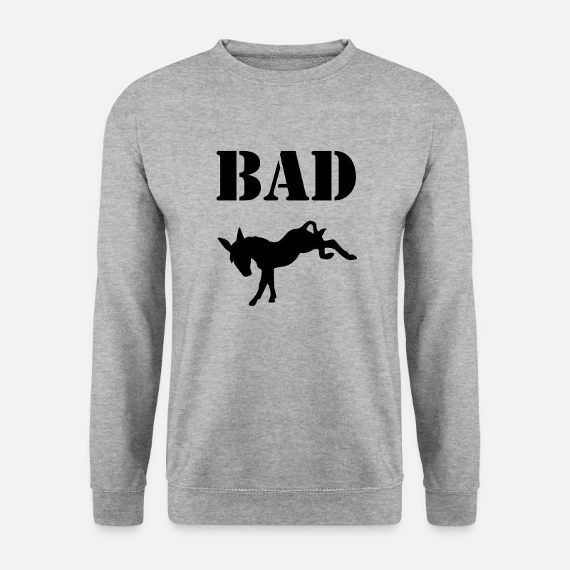 Bad Ass - Unisex Pullover - Weißgrau meliert