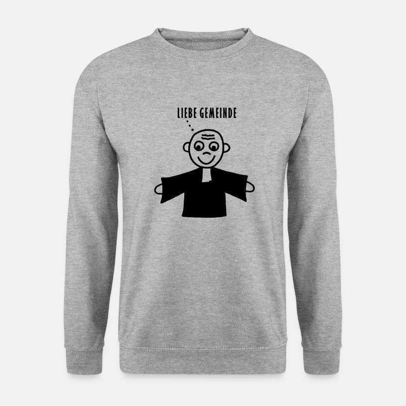 Liebe Gemeinde - Unisex Pullover - Weißgrau meliert