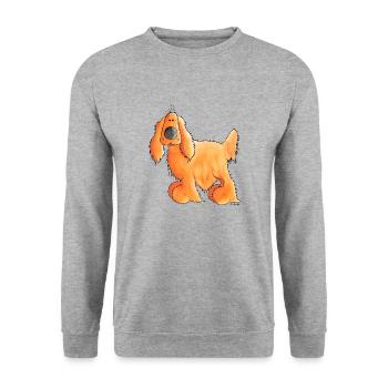 Happy English Cocker Spaniel - Dog - Unisex Sweatshirt - salt & pepper - Front - Alina (178cm) & Michal (187cm)
