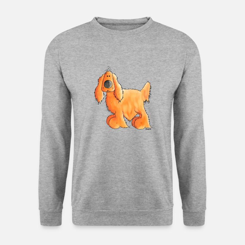 Goldiger Cocker Spaniel - Hund - Unisex Pullover - Weißgrau meliert