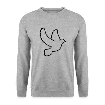 Pigeon - Sweat-shirt Unisexe - gris chiné - Devant - Alina (178cm) & Michal (187cm)