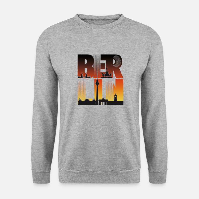 Berlin - Unisex Pullover - Weißgrau meliert