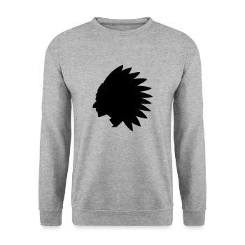 Indians, Indianer, Wildlife, Nature - Unisex Sweatshirt - salt & pepper - Front - Alina (178cm) & Michal (187cm)