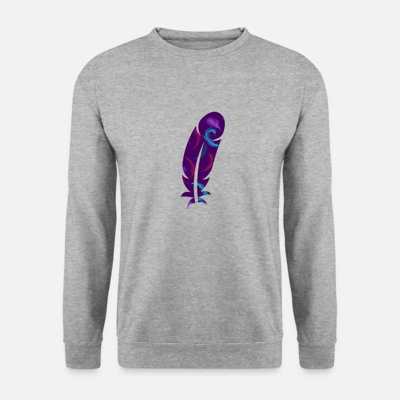 Colored feathers - Unisex Sweatshirt - salt & pepper