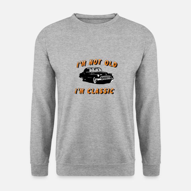 Oldtimer - Unisex Pullover - Weißgrau meliert