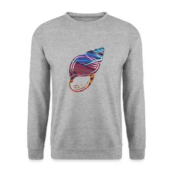 Sea waves with colors - Unisex Sweatshirt - salt & pepper - Front - Alina (178cm) & Michal (187cm)