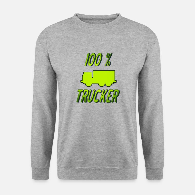 Trucker - Unisex Pullover - Weißgrau meliert