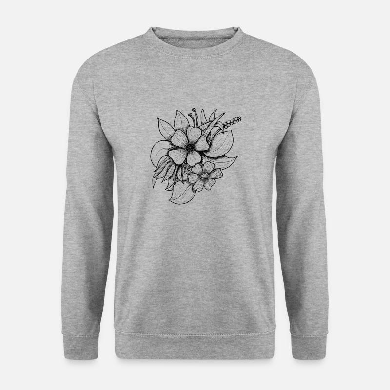 Primrose drawing - Unisex Sweatshirt - salt & pepper