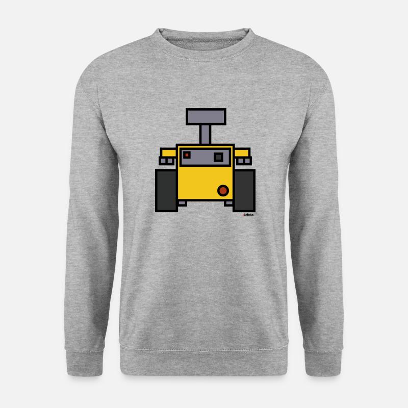 Roboter - Deep Bricks - Unisex Pullover - Weißgrau meliert