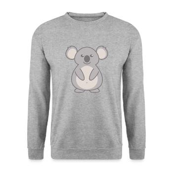 Koala - Unisex Pullover - Weißgrau meliert - Vorne - Alina (178cm) & Michal (187cm)