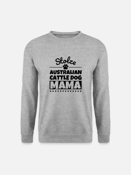 Stolze Australian Cattle Dog Mama - Unisex Pullover - Weißgrau meliert