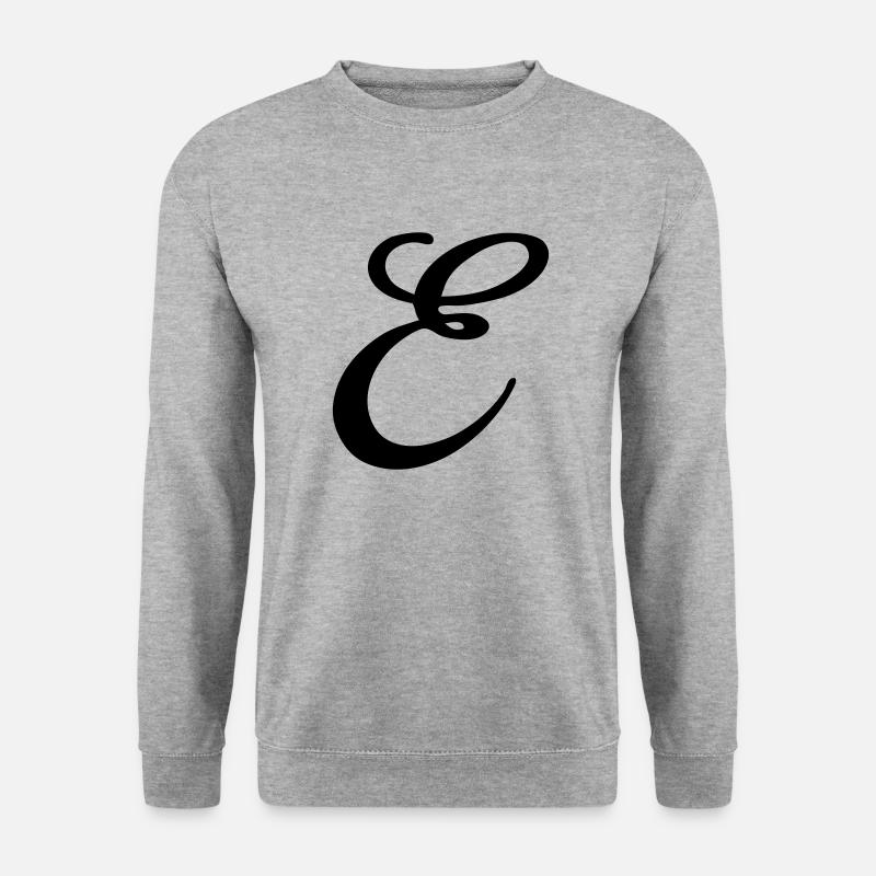E - Unisex Pullover - Weißgrau meliert